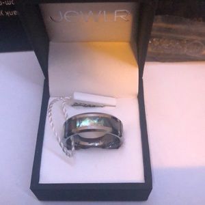 Men’s Pearl Belt Tungsten Ring ( size 11)